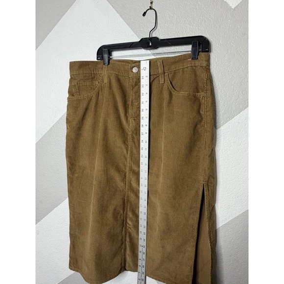 Levi's Womens Brown Corduroy Side Slit Midi Skirt Size 32 - Picture 11 of 13